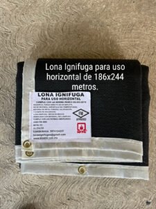 lona ignifuga de 1.86x2.44 metros
