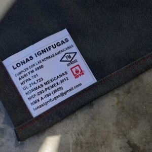 Lona Ignifuga de algodón negro