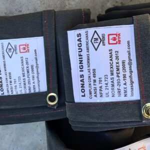 lonas ignifugas de algodón de 2x3 metros